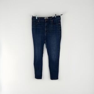 Madewell Curvy High-Rise Skinny Jeans Women 32 Dark Wash Everyday Stretch Casual